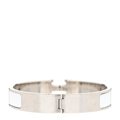 Hermes Enamel Narrow Clic Clac H Bracelet GM White 3 of 5