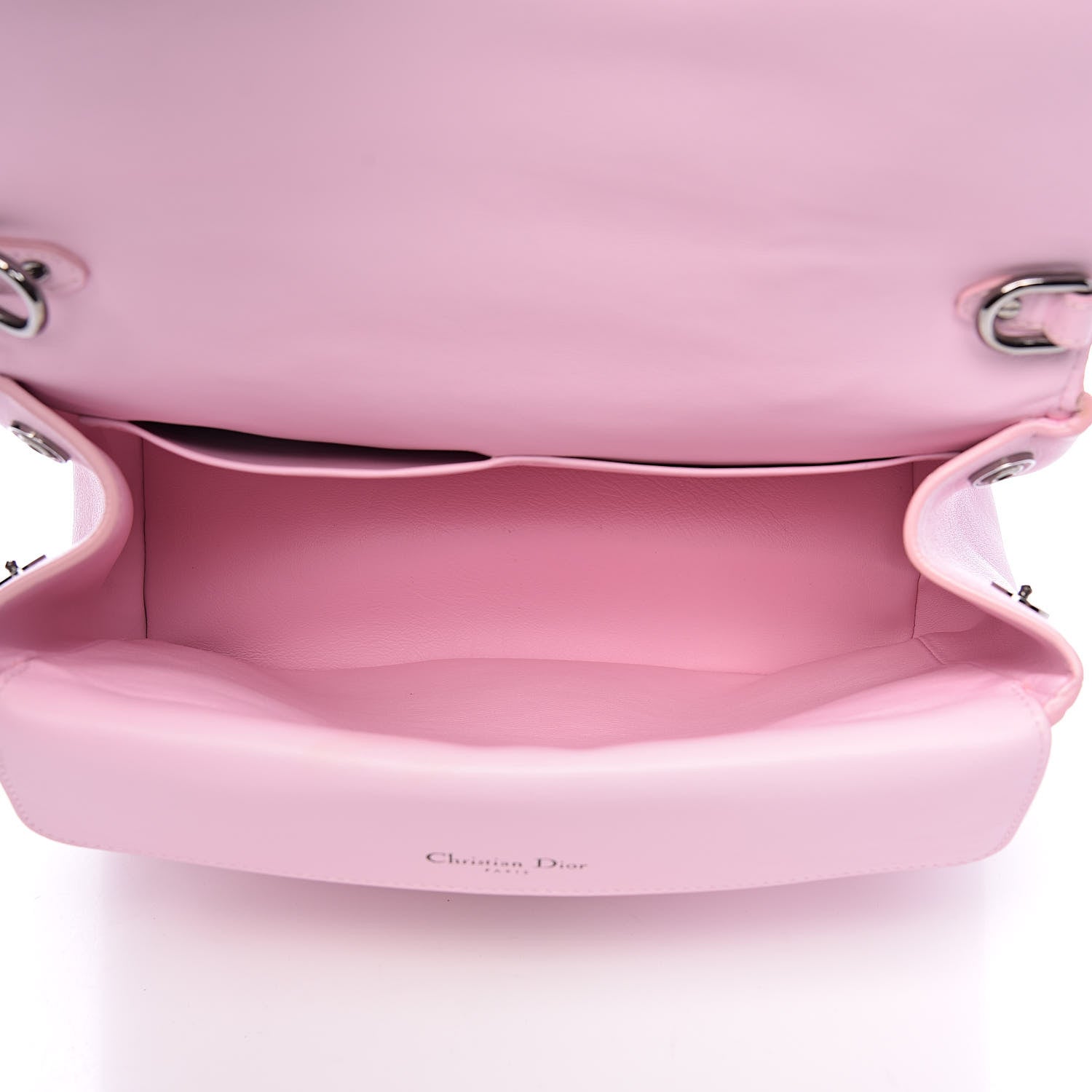 Christian Dior Metallic Patent Smooth Calfskin Small Be Dior Flap Pink Fuchsia 5 of 19