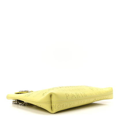 Chanel Calfskin Eyelets Clutch Yellow 8 of 20