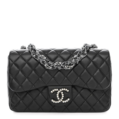 Chanel Lambskin Quilted Medium Westminster Pearl Flap Black 1 of 10