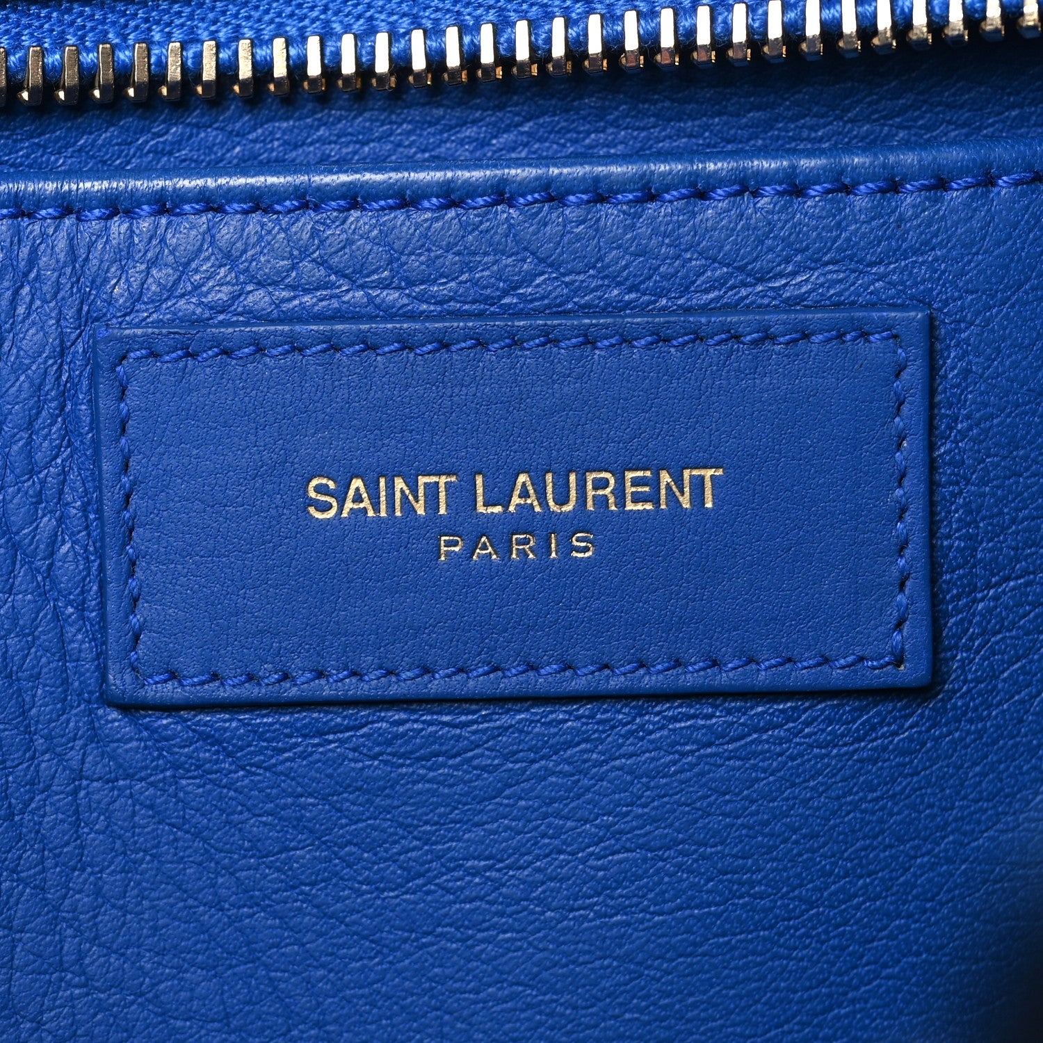 Saint Laurent SAINT LAURENT Calfskin Small Classic Y Cabas Royal Blue 6 of 14