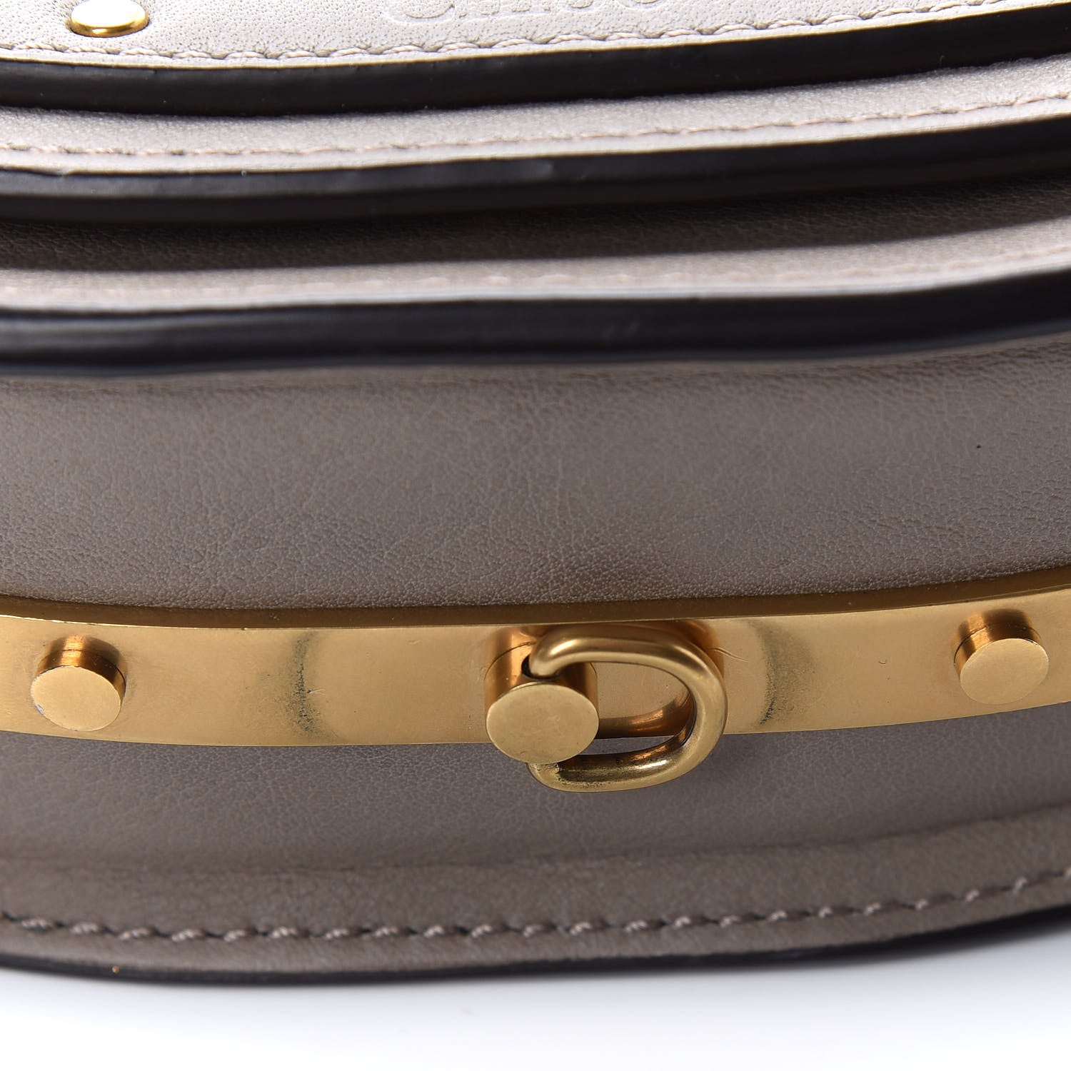 Chloe Calfskin Small Nile Bracelet Minaudiere Bag Motty Grey 10 of 15