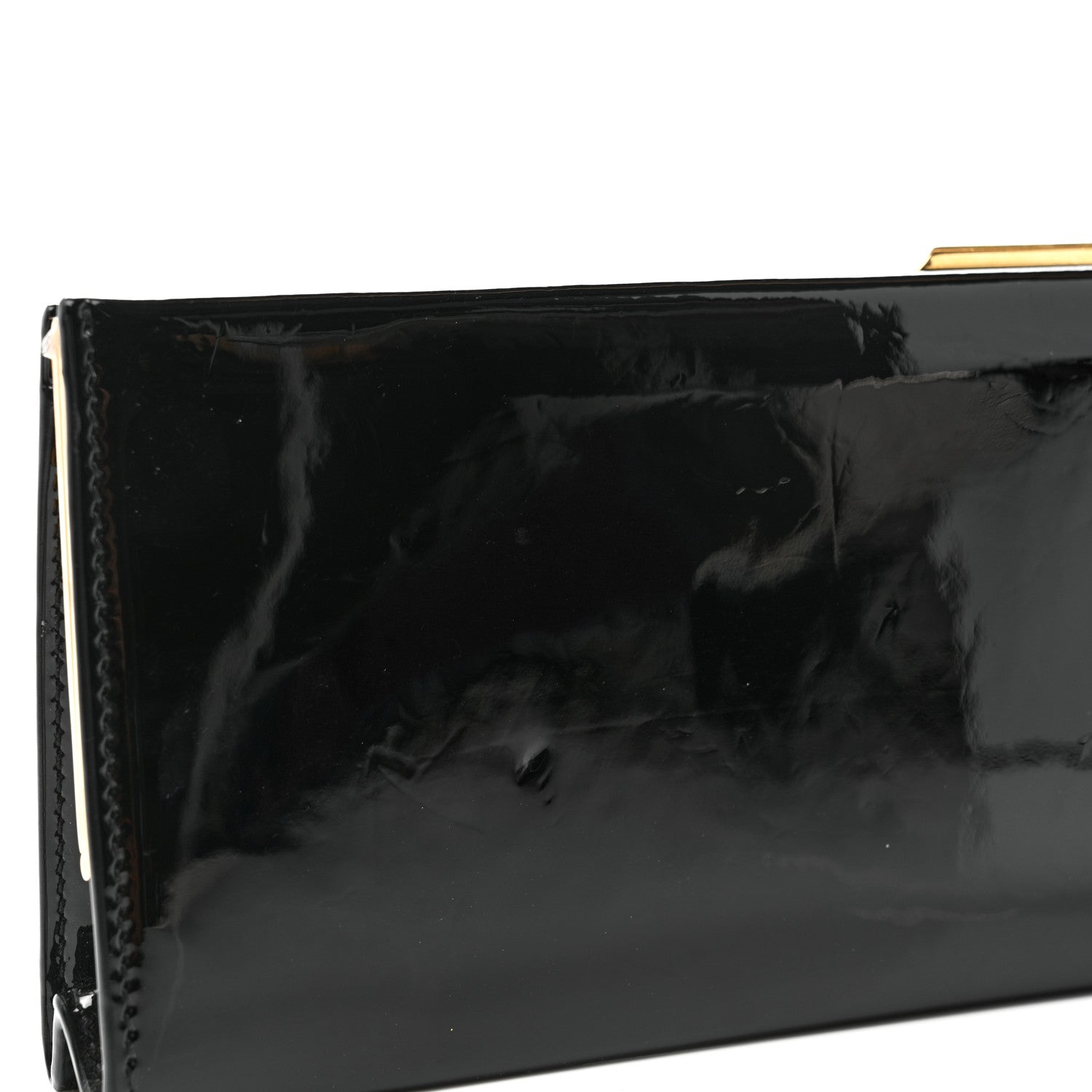 Saint Laurent Patent Midnight Clutch Black 7 of 7