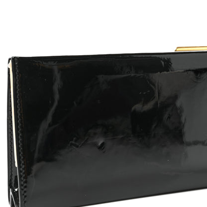 Saint Laurent Patent Midnight Clutch Black 7 of 7