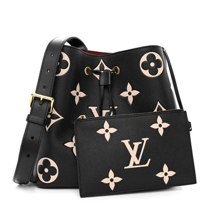 Louis Vuitton Empreinte Monogram Giant Neonoe MM Black Beige 1 of 11