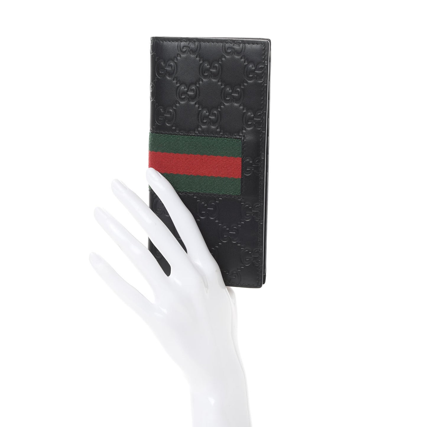 Guccissima Signature Web New Web Long Wallet Black