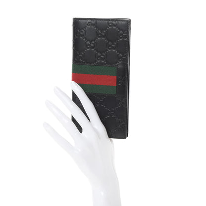 Gucci Guccissima Signature Web New Web Long Wallet Black 2 of 8