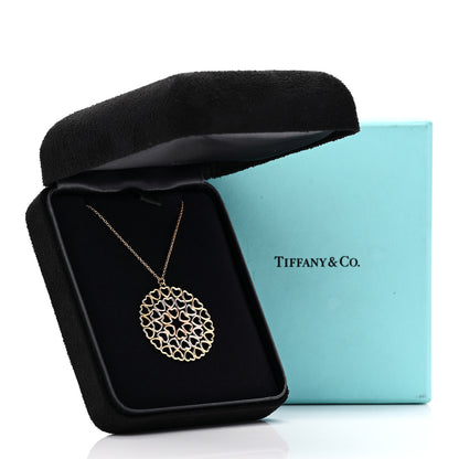 Tiffany 18K Yellow White Rose Gold Paloma Picasso Crown of Hearts Medallion Pendant Necklace 6 of 6