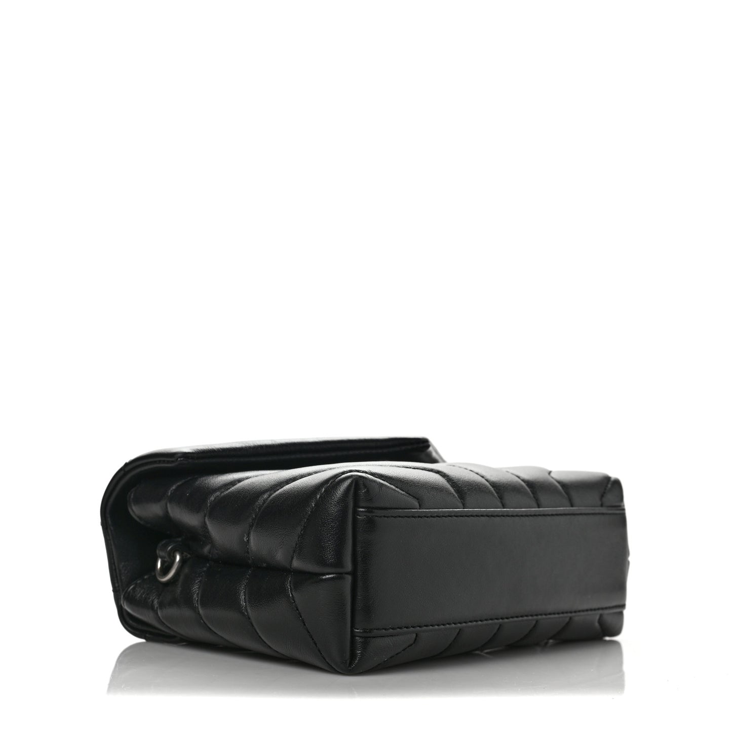 Calfskin Y Quilted Monogram Toy Loulou Crossbody Bag Black
