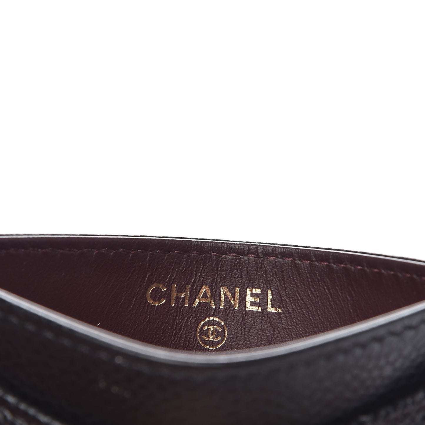 Caviar Quilted Card Holder Black