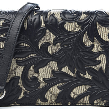 Gucci GG Supreme Monogram Arabesque Chain Wallet Black 9 of 10