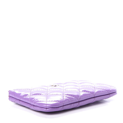 Chanel Patent Quilted Small Cosmetic Case Purple 4 of 8