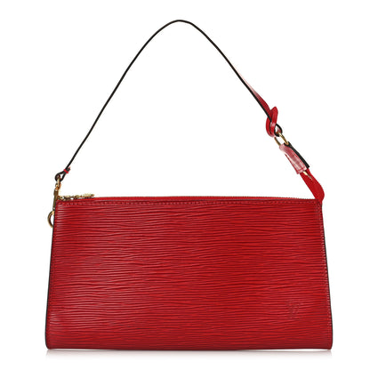 Louis Vuitton Epi Pochette Accessories 24 Castillan Red 1 of 8