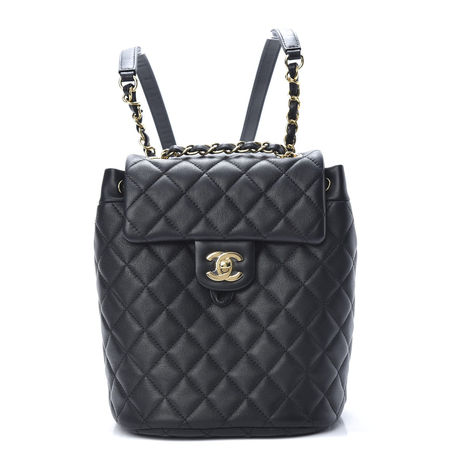 Chanel Calfskin Quilted Mini Urban Spirit Backpack Black 1 of 9