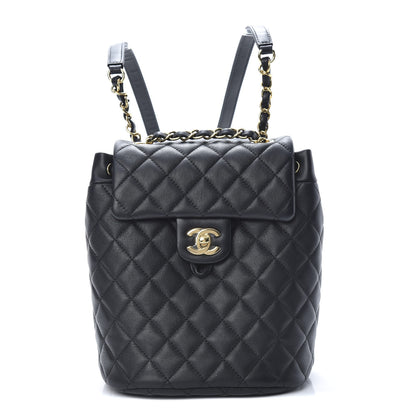 Chanel Calfskin Quilted Mini Urban Spirit Backpack Black 1 of 9