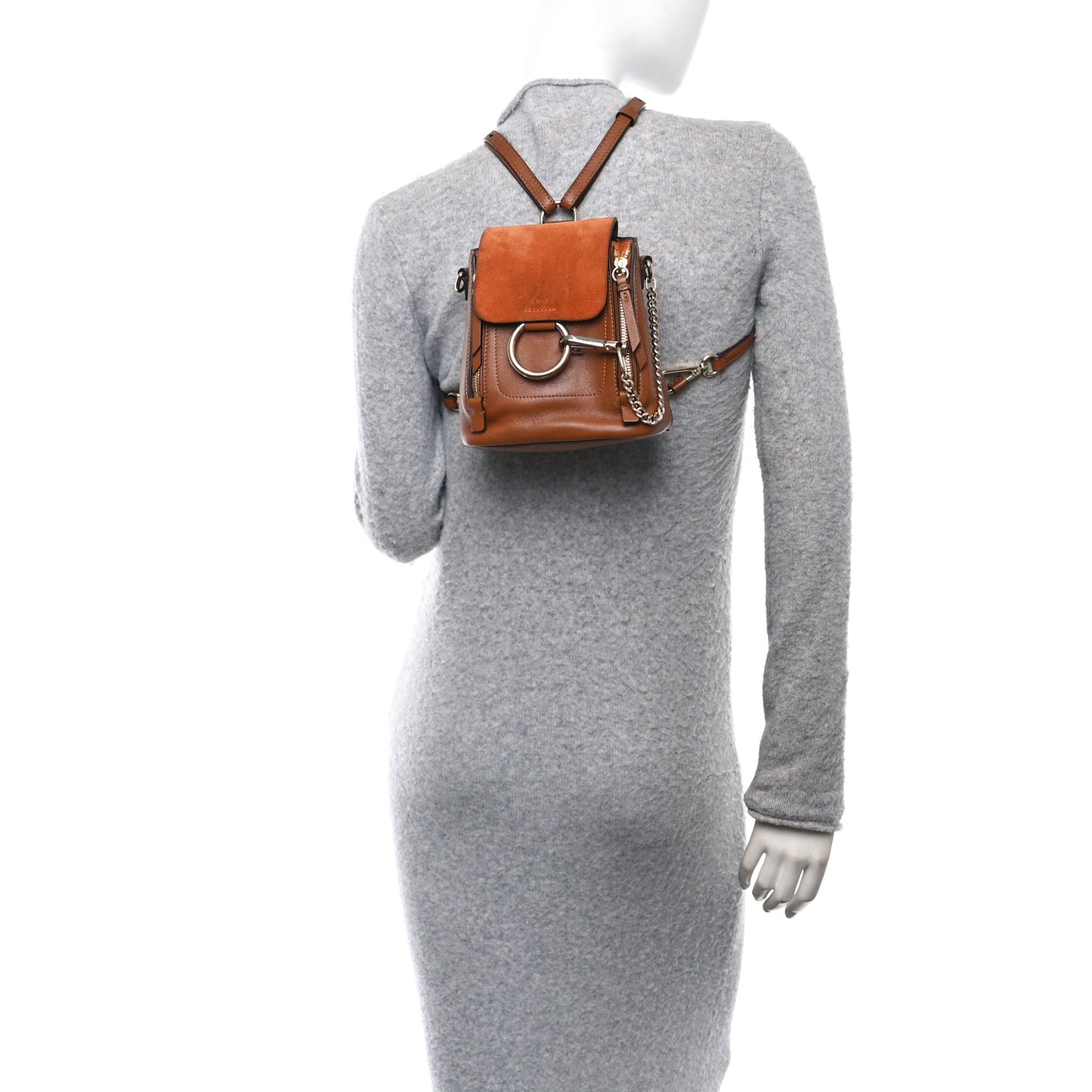 chlo mini faye leather & suede backpack Small and Tobacco Brown thin shoulder straps and a long handle mean it can be carried any which way. Pinterest Chloe Faye Chloe Faye