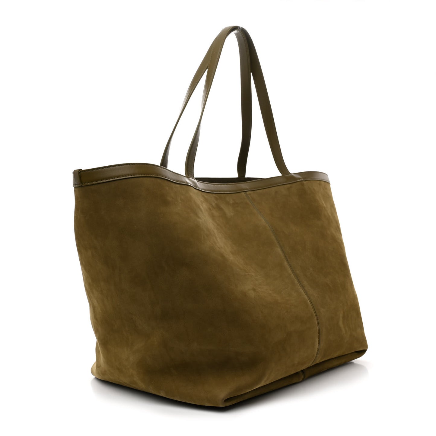 Suede Nappa Intrecciato Large Flip Flap Tote Mud