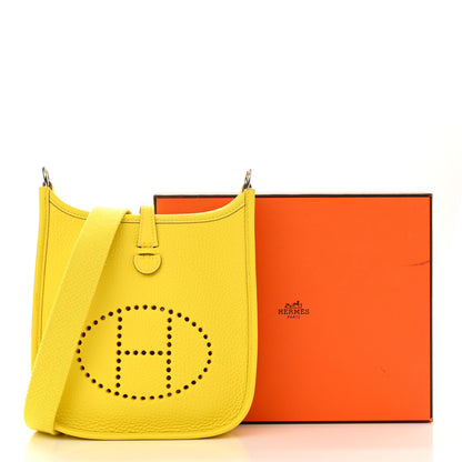 Hermes Taurillon Clemence Evelyne TPM Lime 11 of 11