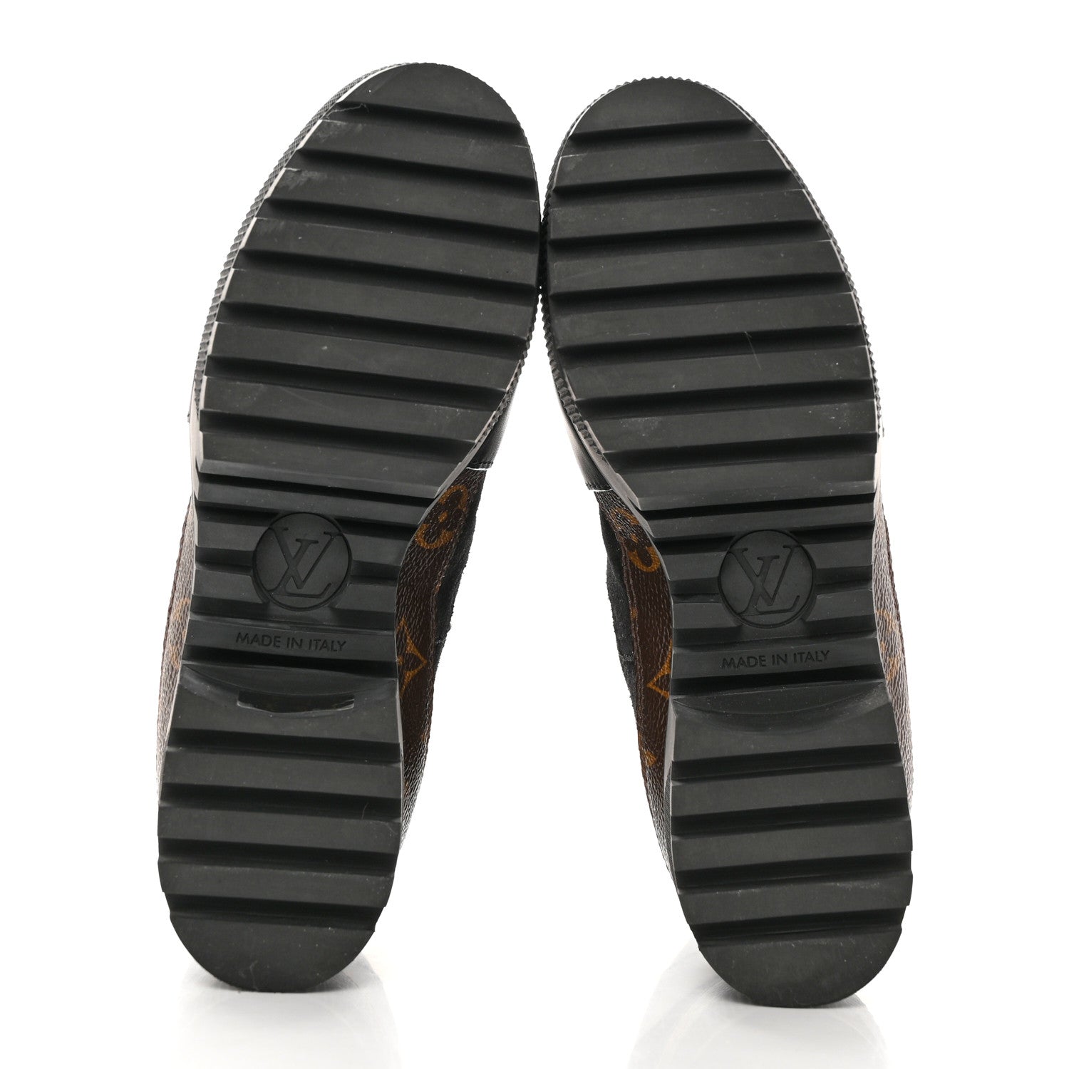 Louis Vuitton Suede Calfskin Monogram Laureate Platform Desert Boots 36 Black 5 of 15