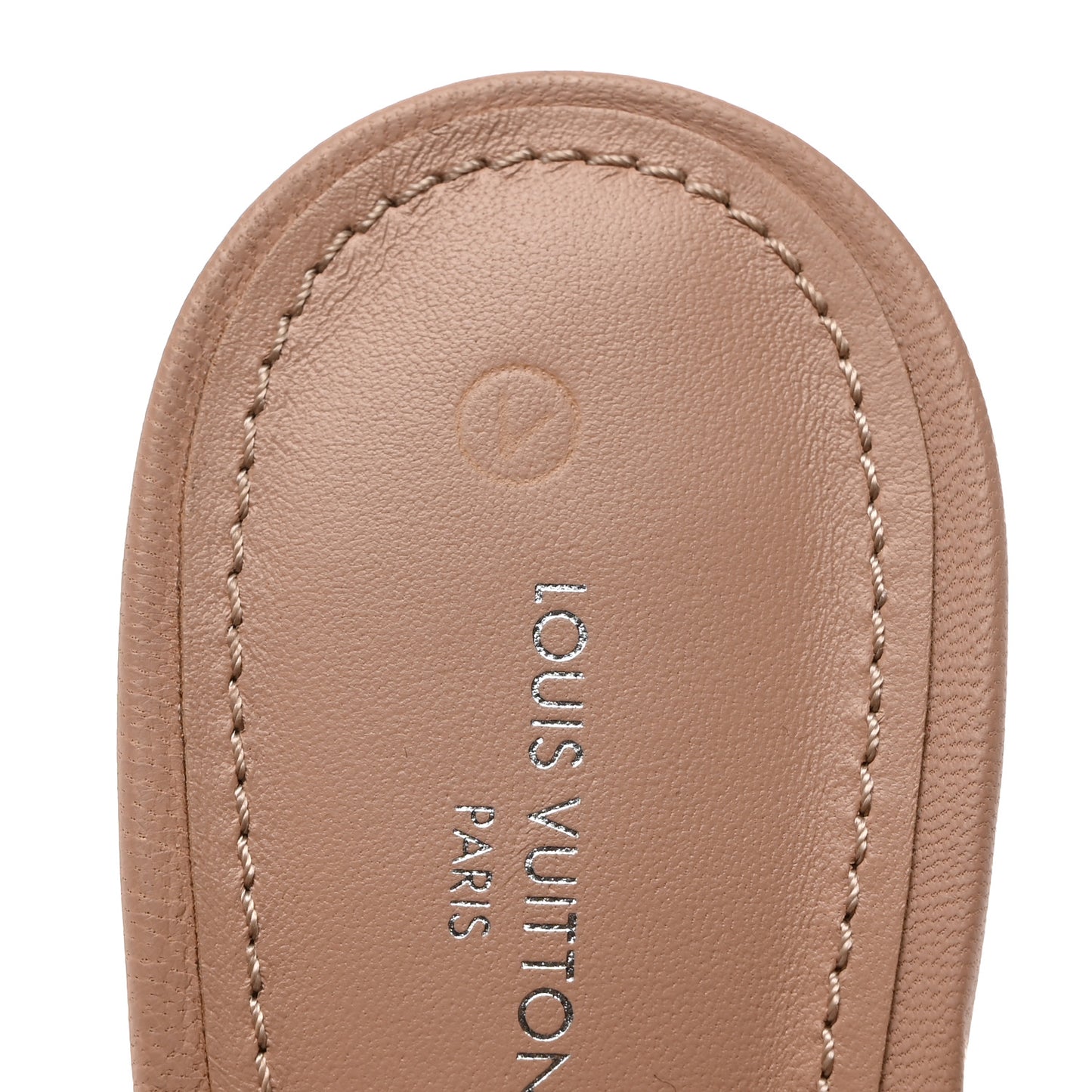 Lambskin Embossed Monogram Revival Mules 41 Beige