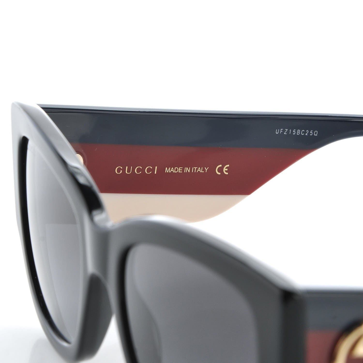 Gucci Acetate Web Oversized Frame Rectangle Sunglasses GG0276S Black 5 of 9