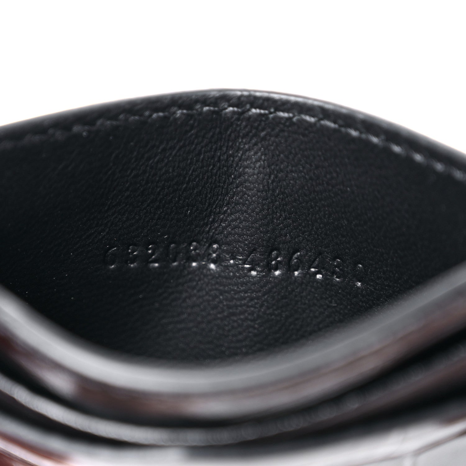 Alexander McQueen Patent Crocodile Embossed Skull Card Holder Black 8 of 8