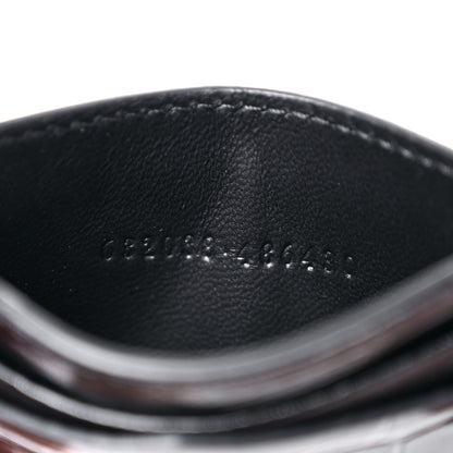 Alexander McQueen Patent Crocodile Embossed Skull Card Holder Black 8 of 8