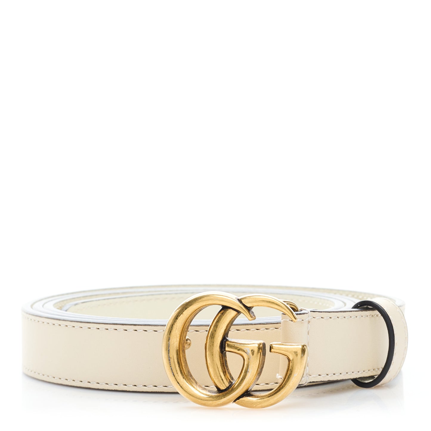 Calfskin Double G 20mm Belt 105 42 Mystic White