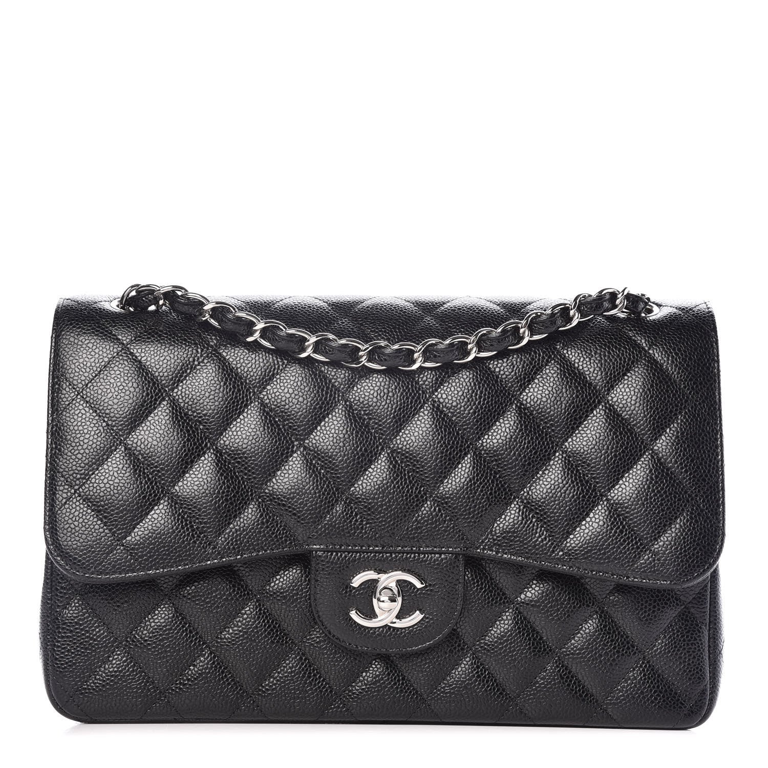 Chanel Caviar Quilted Jumbo Double Flap Black 1 of 11