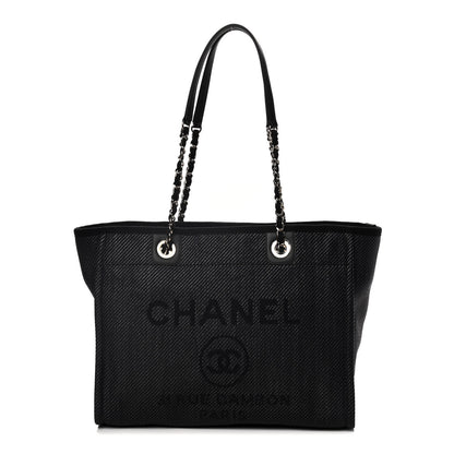 Chanel Mixed Fibers Small Deauville Tote Black 1 of 11