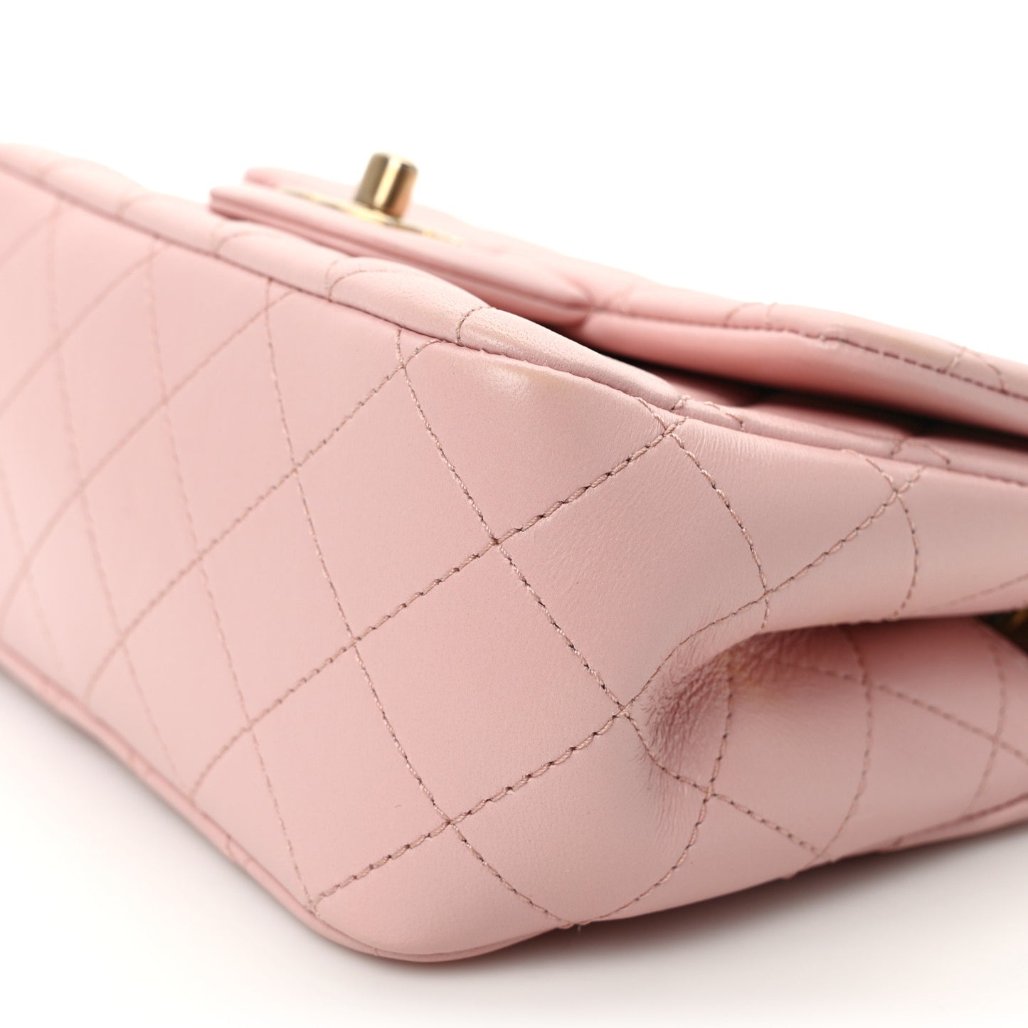 Lambskin Quilted Mini Sweet Camellia Flap Light Pink