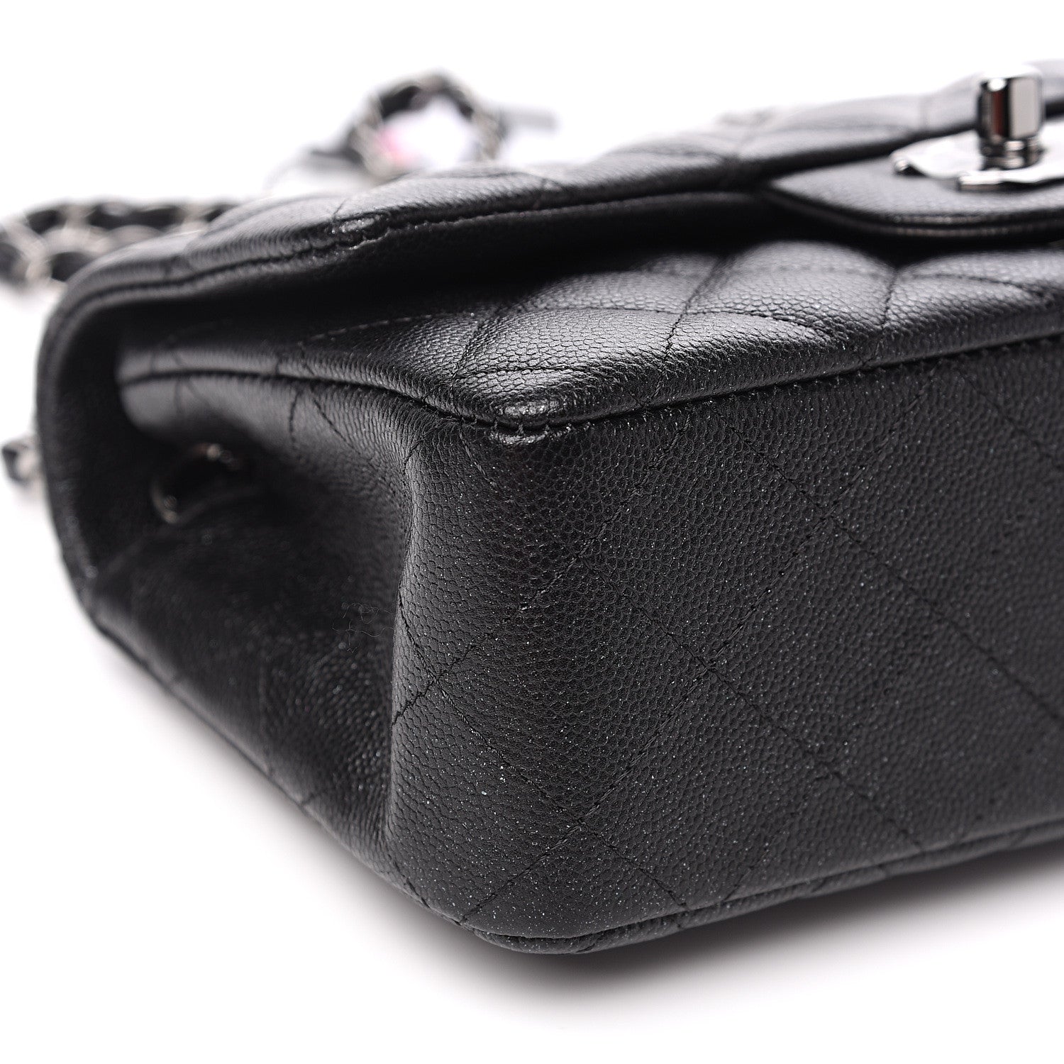 Chanel Iridescent Caviar Quilted Mini Rectangular Flap Black 7 of 10