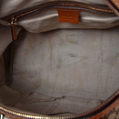 Gucci Monogram Vintage Web Medium Boston Tobacco 8 of 18