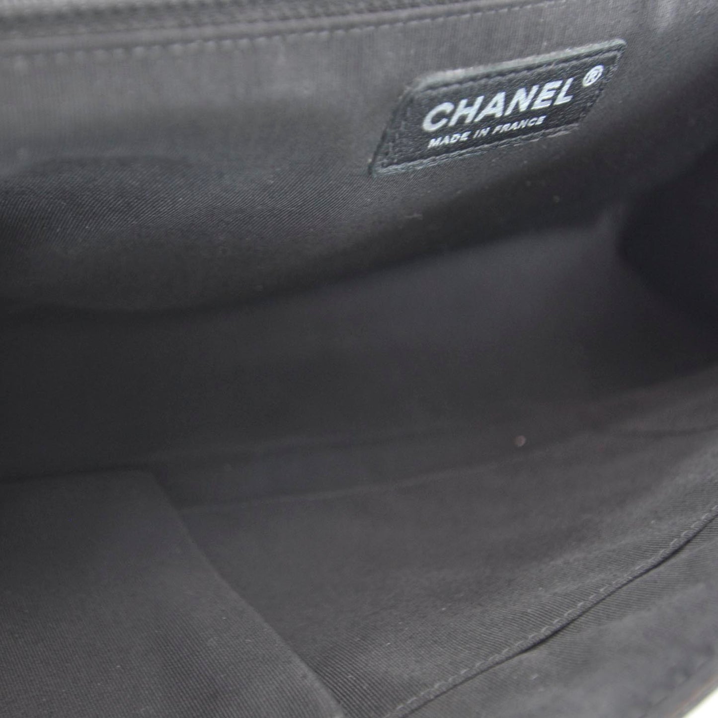 Lambskin Large Chevron Flap Black