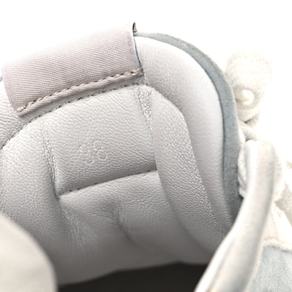 Hermes Suede Goatskin Jet Sneakers 38 Gris Nuage White 10 of 18