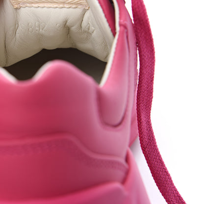 Gucci Calfskin Logo Womens Rhyton Sneakers 37 Box Pink 8 of 9