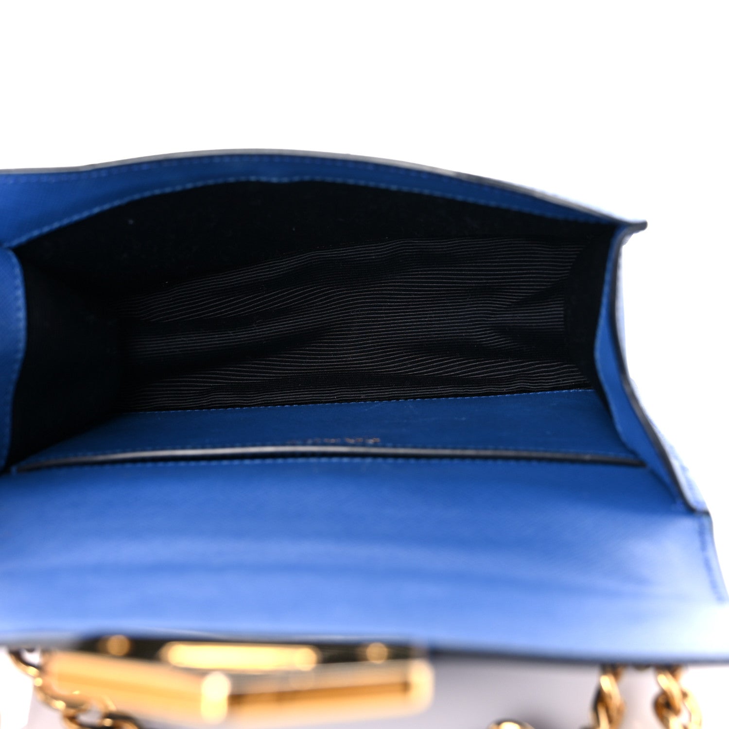Prada Saffiano Lock Crossbody Bleu 5 of 21
