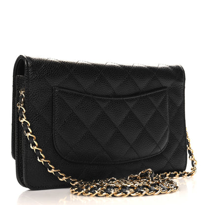 Chanel Caviar Quilted Wallet on Chain WOC Black 3 of 13