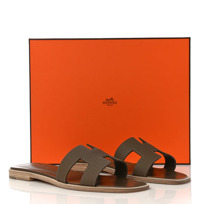 Hermes Epsom Oran Sandals 36.5 Etoupe 11 of 11