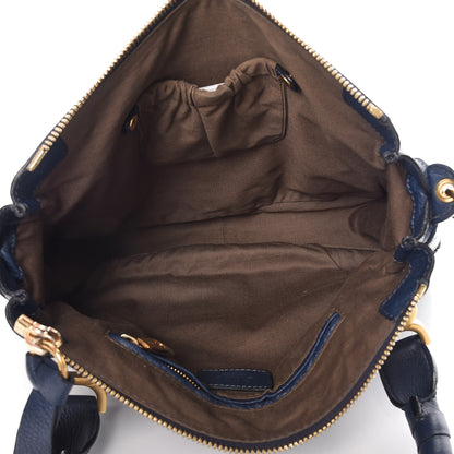 Chloe Calfskin Medium Marcie Satchel Royal Navy 6 of 11
