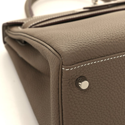 Hermes Togo Kelly Retourne 28 Etoupe 9 of 13
