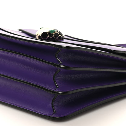 Bulgari Calfskin Serpenti Forever Top Handle Purple 15 of 17