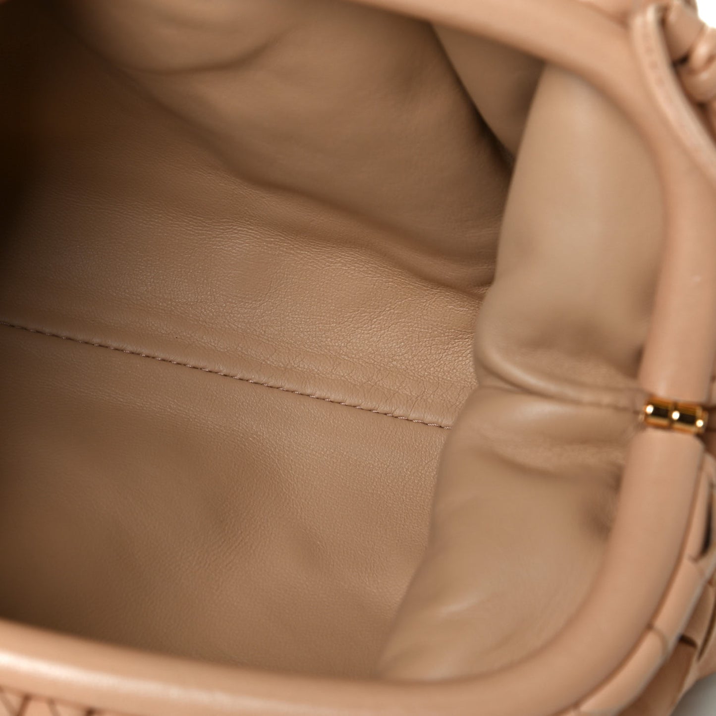 Nappa Intrecciato The Mini Pouch Almond