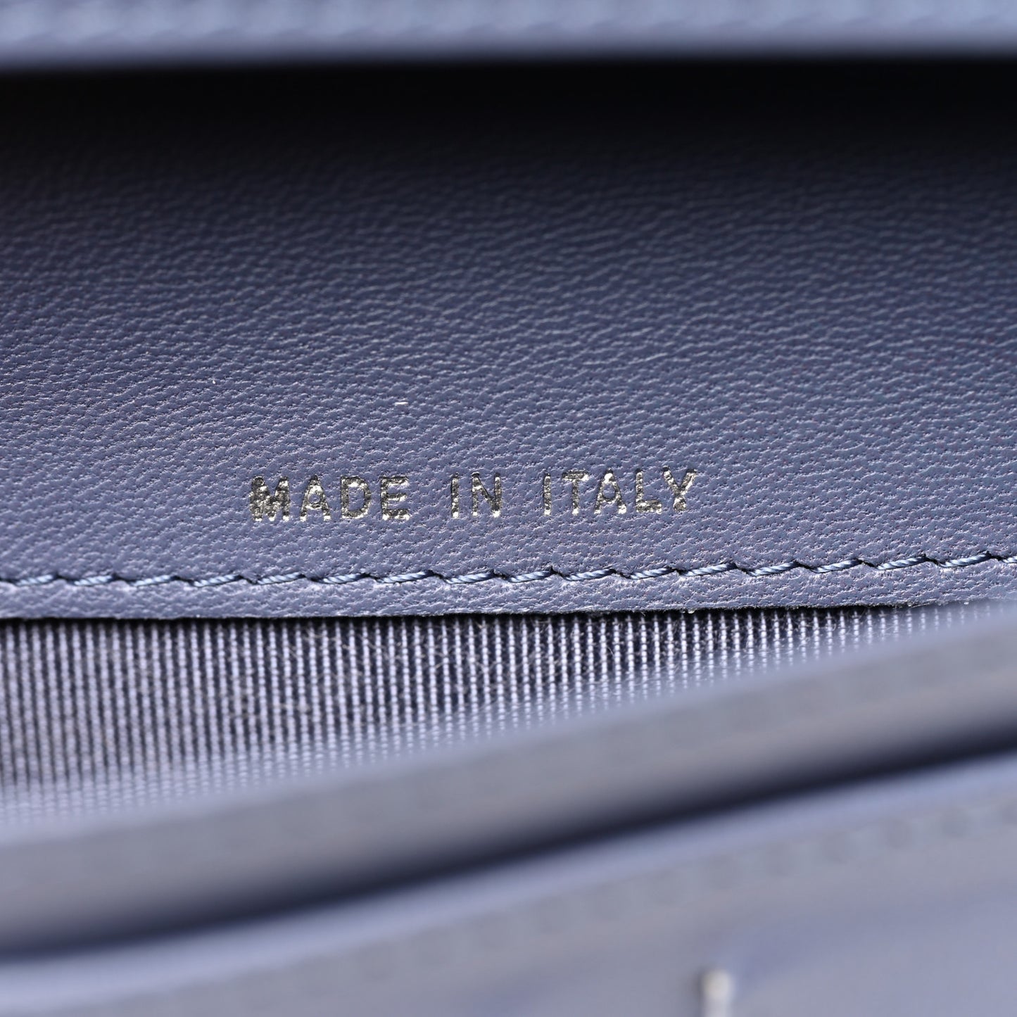 Lambskin Quilted Yen Wallet Blue