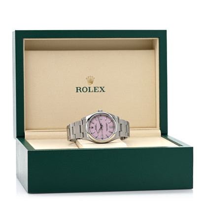 Rolex Stainless Steel 36mm Oyster Perpetual Watch Candy Pink 126000 5 of 5