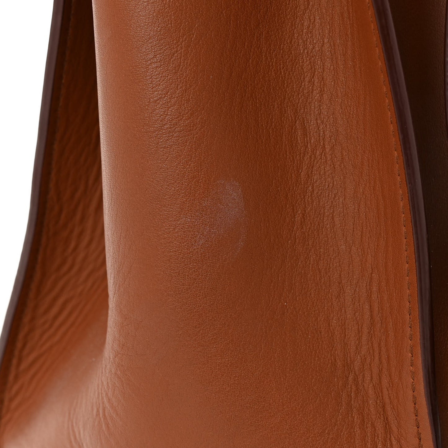 Smooth Calfskin Long Strap Big Bucket Bag Tan