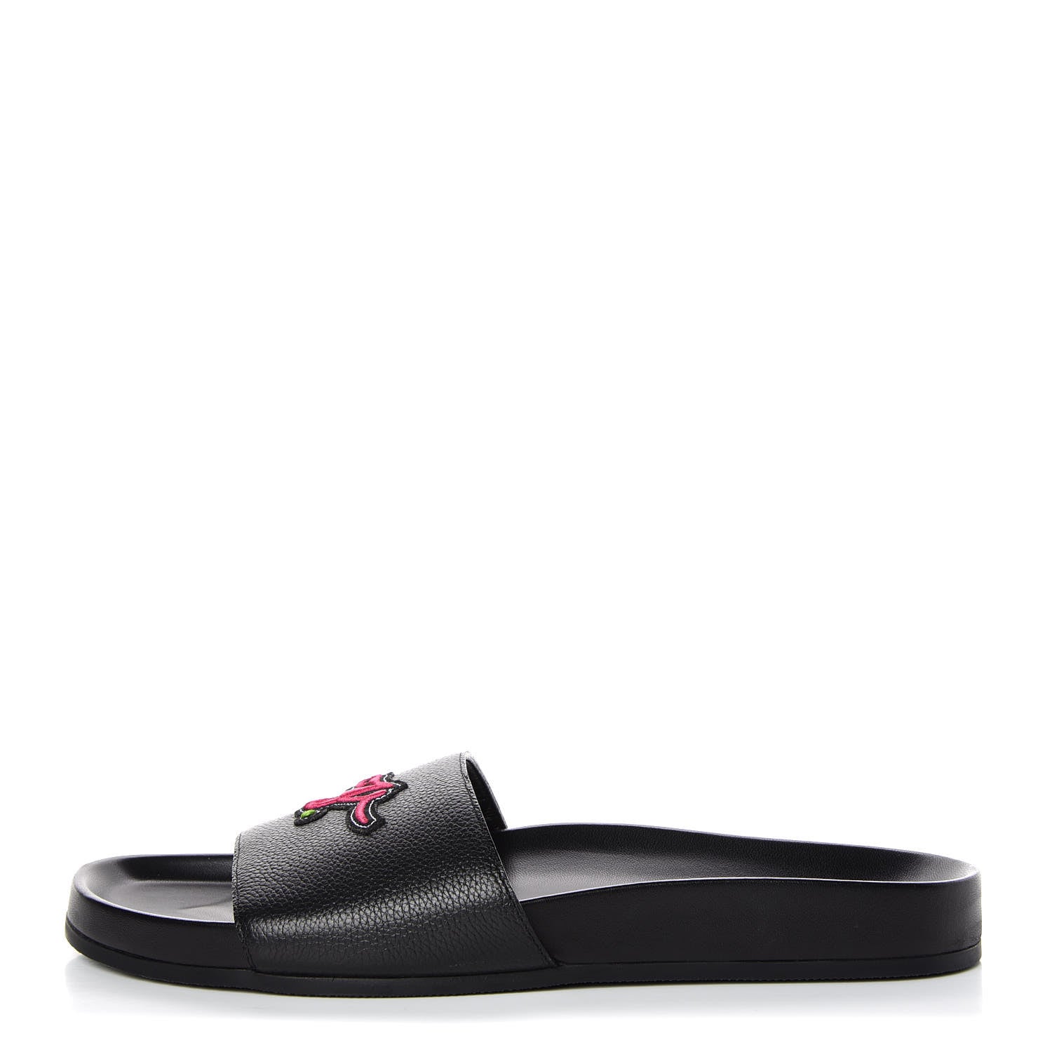 Louis Vuitton Calfskin Mens New Wave Mirabeau Flat Mules 10 Black 1 of 9