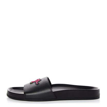 Louis Vuitton Calfskin Mens New Wave Mirabeau Flat Mules 10 Black 1 of 9