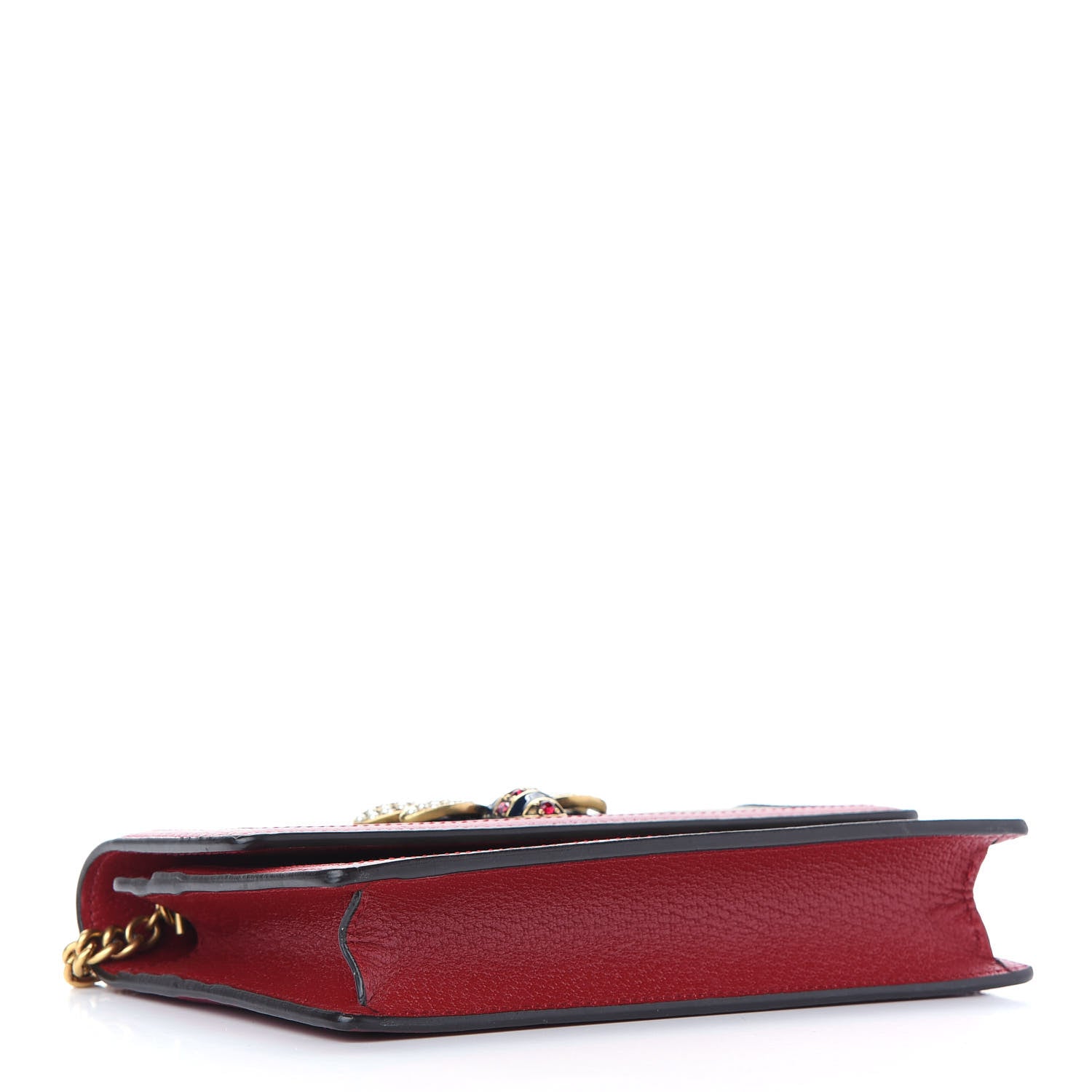 Gucci GG Supreme Monogram Web Queen Margaret Chain Wallet Red 4 of 8