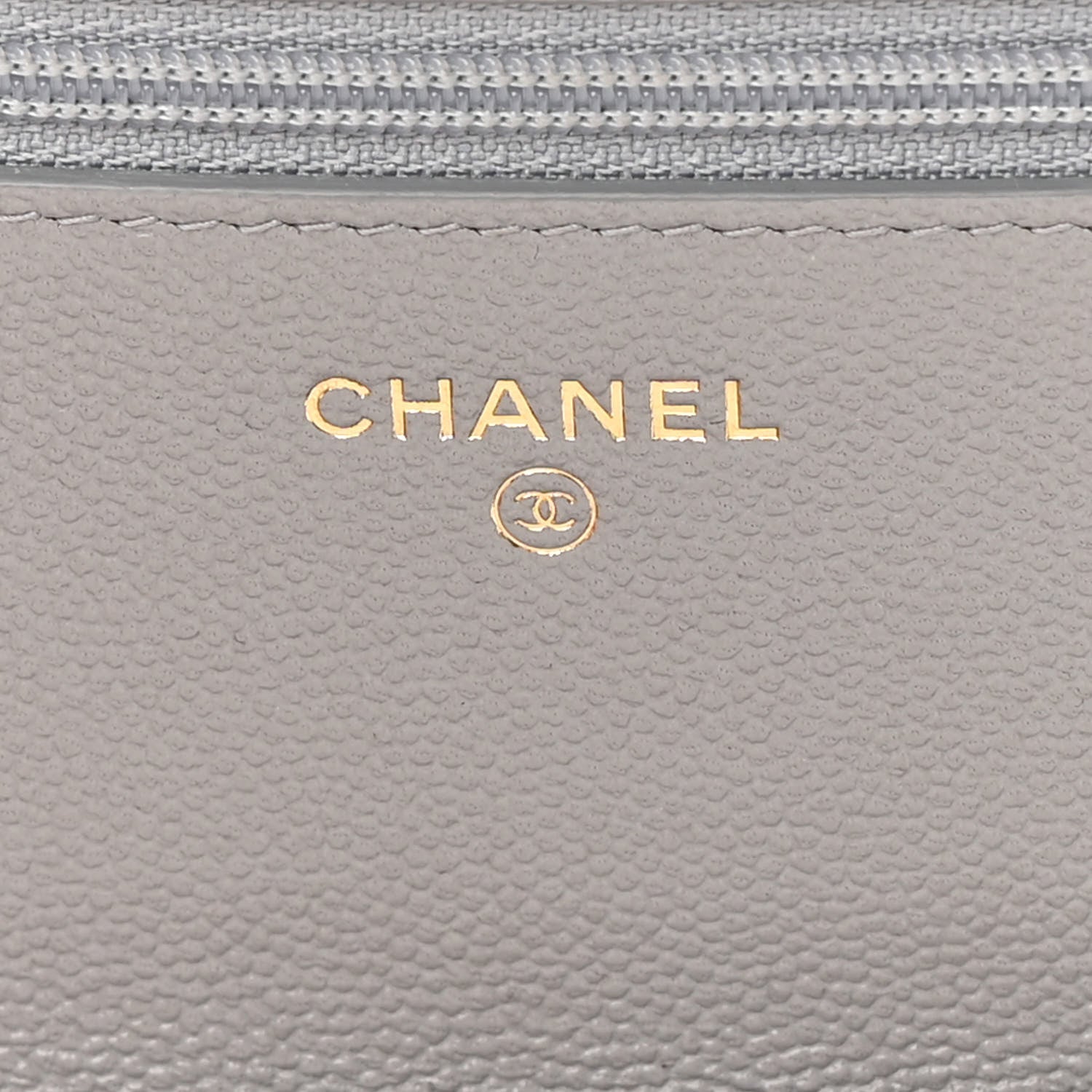 Chanel Caviar Quilted Golden Class Wallet On Chain WOC Gray 6 of 15